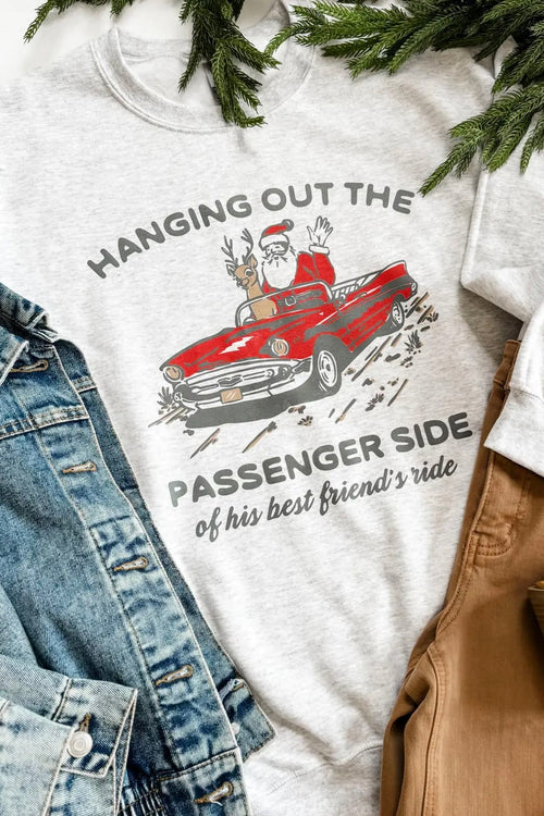 Funny Holiday sweatshirts Santa no scrubs