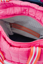 Boutique quilted roller suitcase
