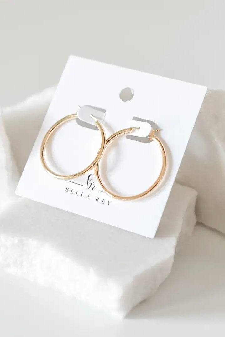 Bella Rey Jewelry Gold Hoops