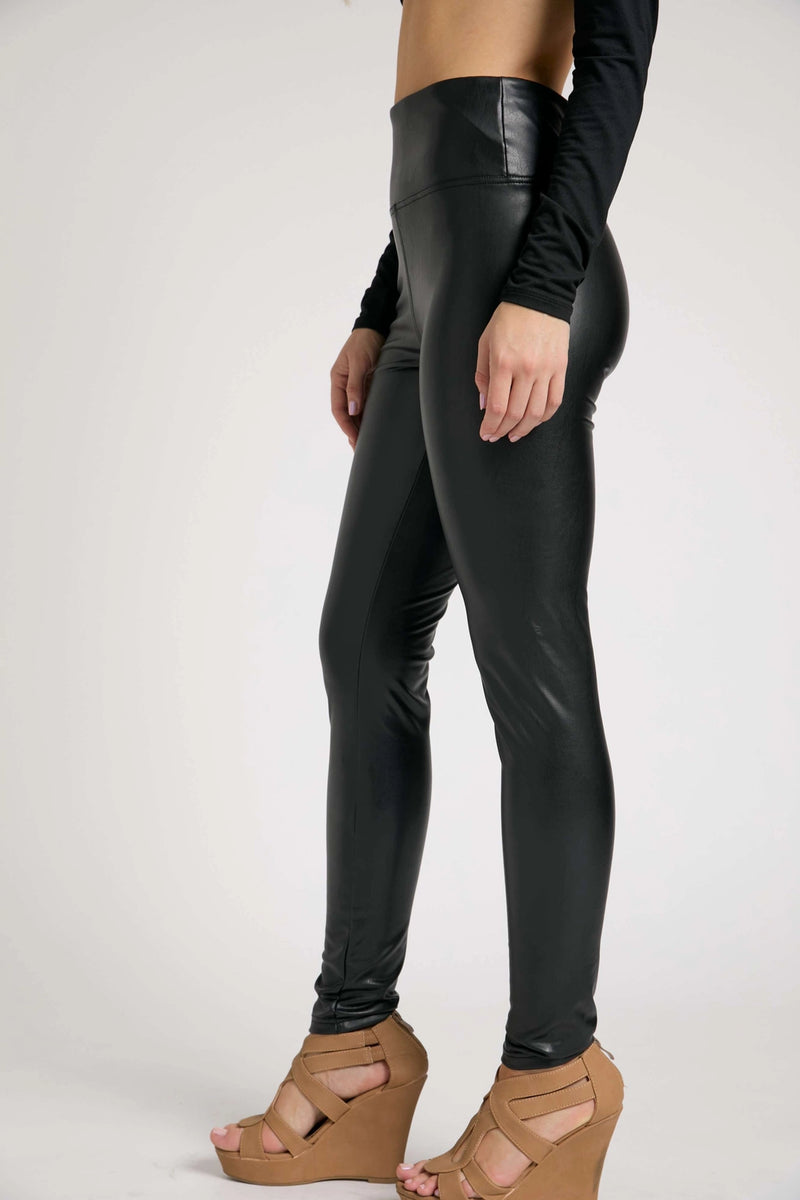 womens faux leather leggings