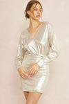 entro metallic party dress