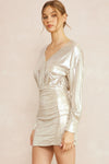 entro metallic party dress