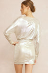 entro metallic party dress