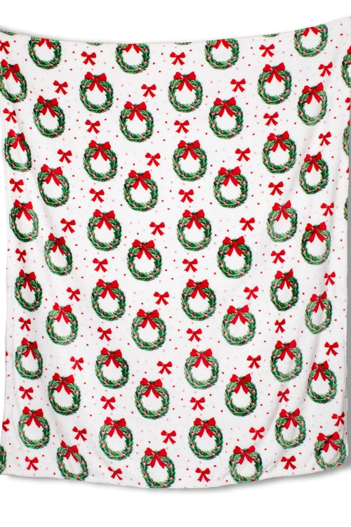 Clara Wreath Plush Blanket