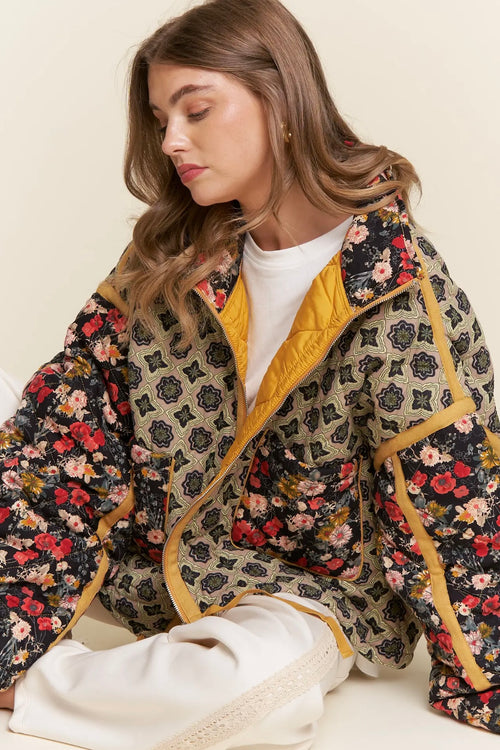 fall winter lightweight jackets floral